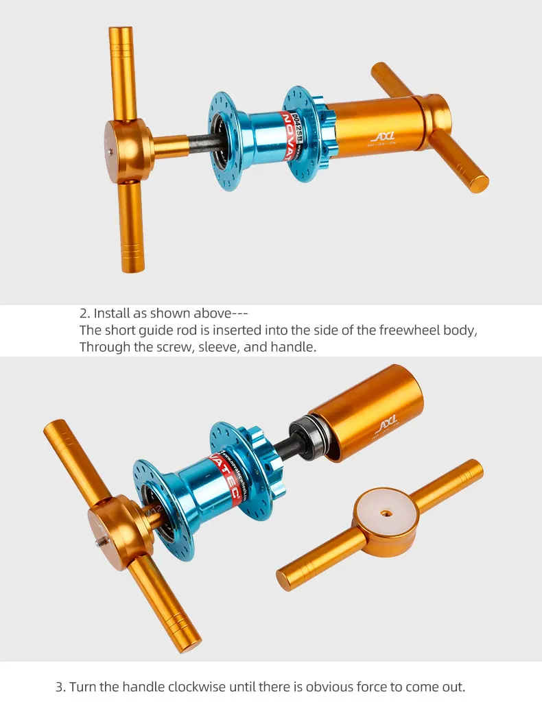 Bicycle Quick Release Thru Axle Hub Bearing Installation Removal Tool Bike XD DT350 Freehub Hub Body DT Ratchet Star Repair Tool