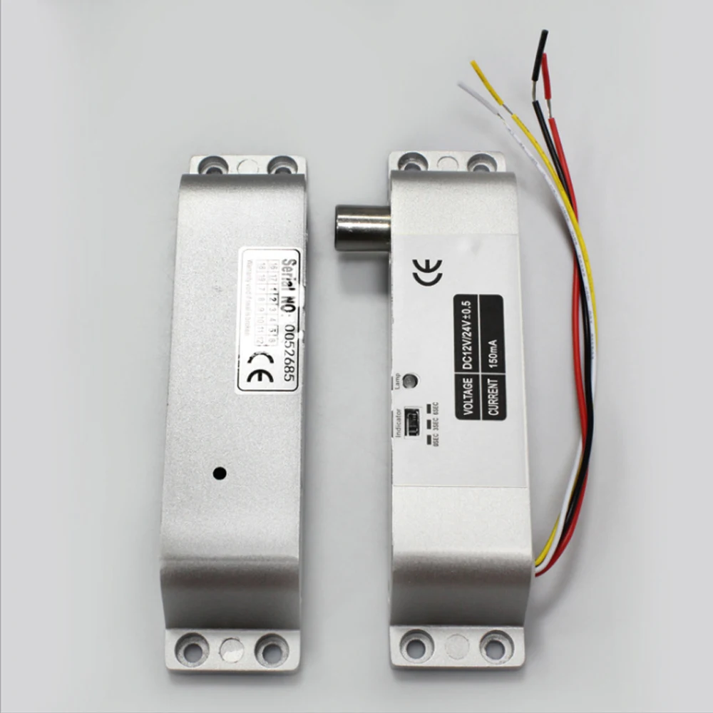 Kit de sistema de control de acceso DC 12V: cerradura de mortaja electrónica NC a prueba de fallos con retardo de tiempo con perno de caída electromagnético