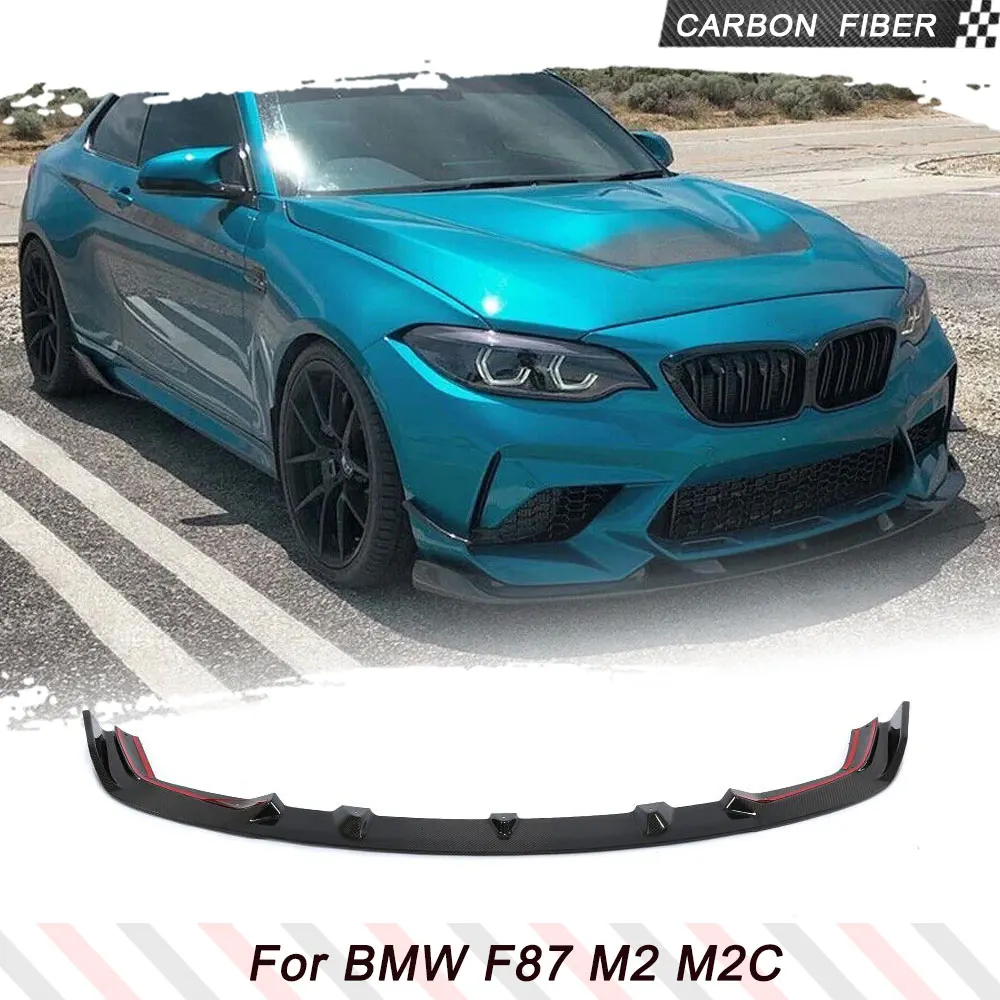 Carbon Fiber Car Front Bumper Lip Spoiler Splitters for BMW F87 M2 Competition Coupe 2018 - 2020 FRP/Forged Carbon Car Body Kits