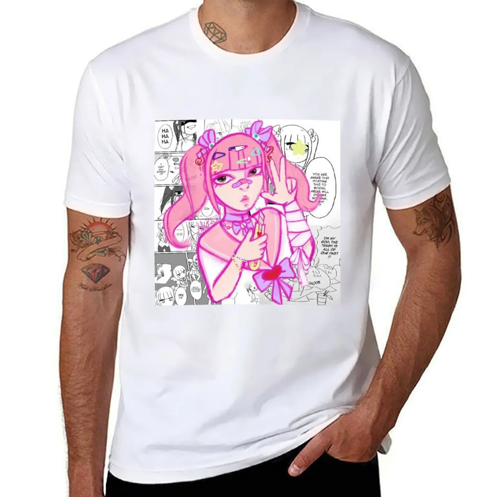 

Menhera Chan (SFW) T-Shirt man t shirt heavy cotton anime tshirt T-Shirt