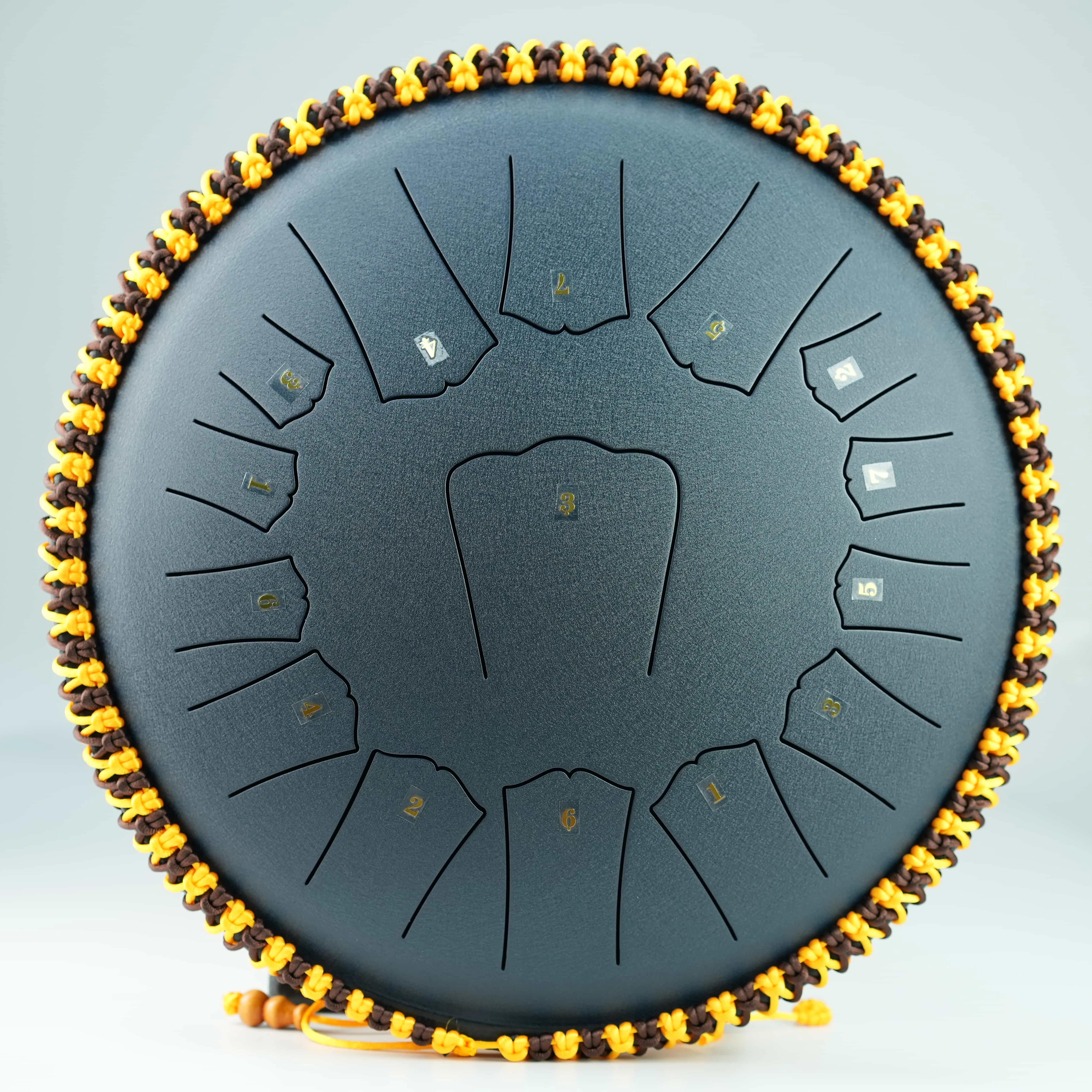 14 Inch Steel Tongue Drum 15 Tones Ethereal Musical Instrument with vine Customizable Logo Multiple Colors Available for Sale