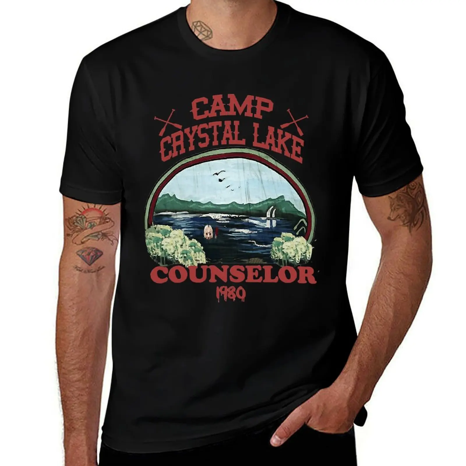 

Retro 1980 Movie pack t Lake T-Shirt Special man Crystal Present Fans shirts Camp Gift Counselor Costume for cotton