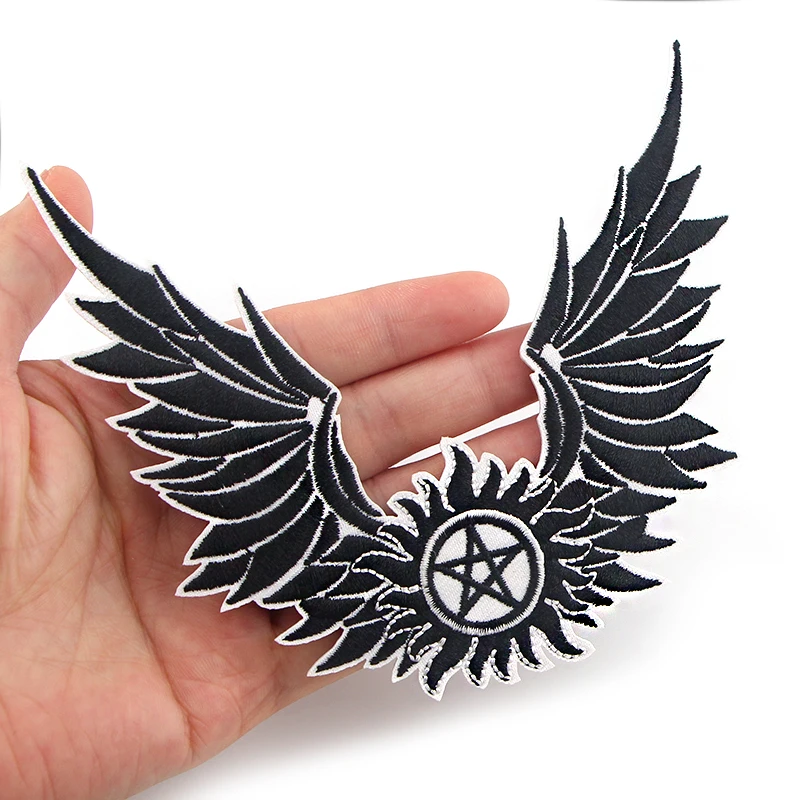 K1084 Supernatural tv Sticker for Clothing Applications Patches on Clothes Iron Embroidered Patch for Backpack Handbag Badge