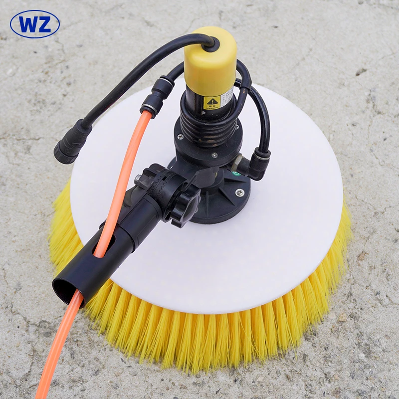 Single Head Solar Panel Cleaning Brush Extendable PP Pole Electric Version for PV Solar Brush Cleaning