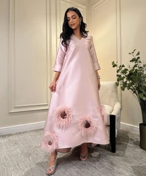 Customized Jiayigong Yipeisha Classic Modern Style Formal Evening V-Neck A-line Feathers s Bespoke Occasion Dresses