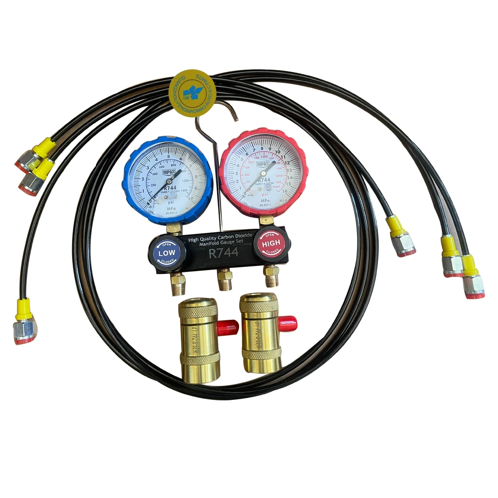 R744 Manometerset Manometer Diagnostisch hulpmiddel Auto AC Airconditioning Koelmiddel