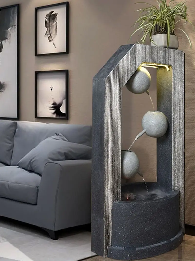 Modern simple flowing water ornament Nordic living room decoration porch sofa TV cabinet next to humidifier balcony feng shui
