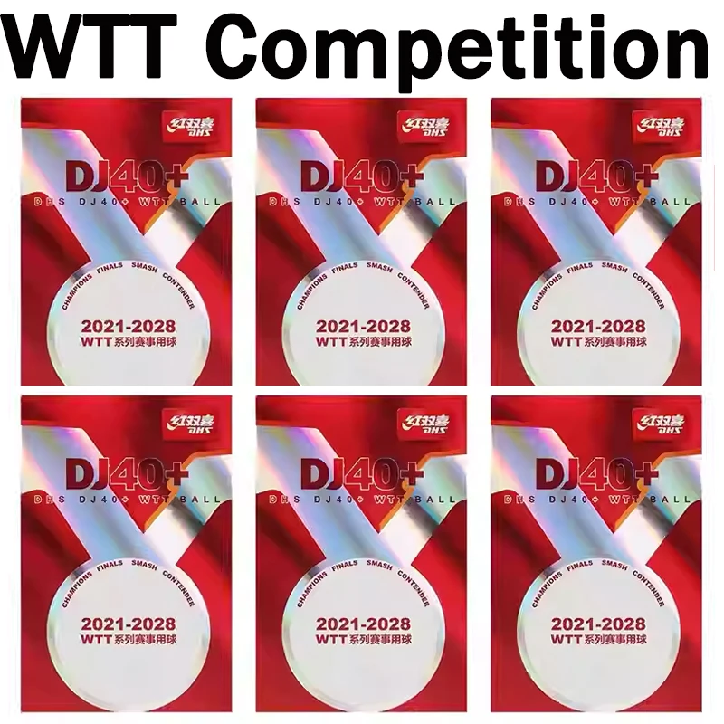 Professional Ping Pong Ball DHS DJ40+ WTT 3-Star ABS New Material  ITTF Approved 40+ Table Tennis Balls for Athletes Competition