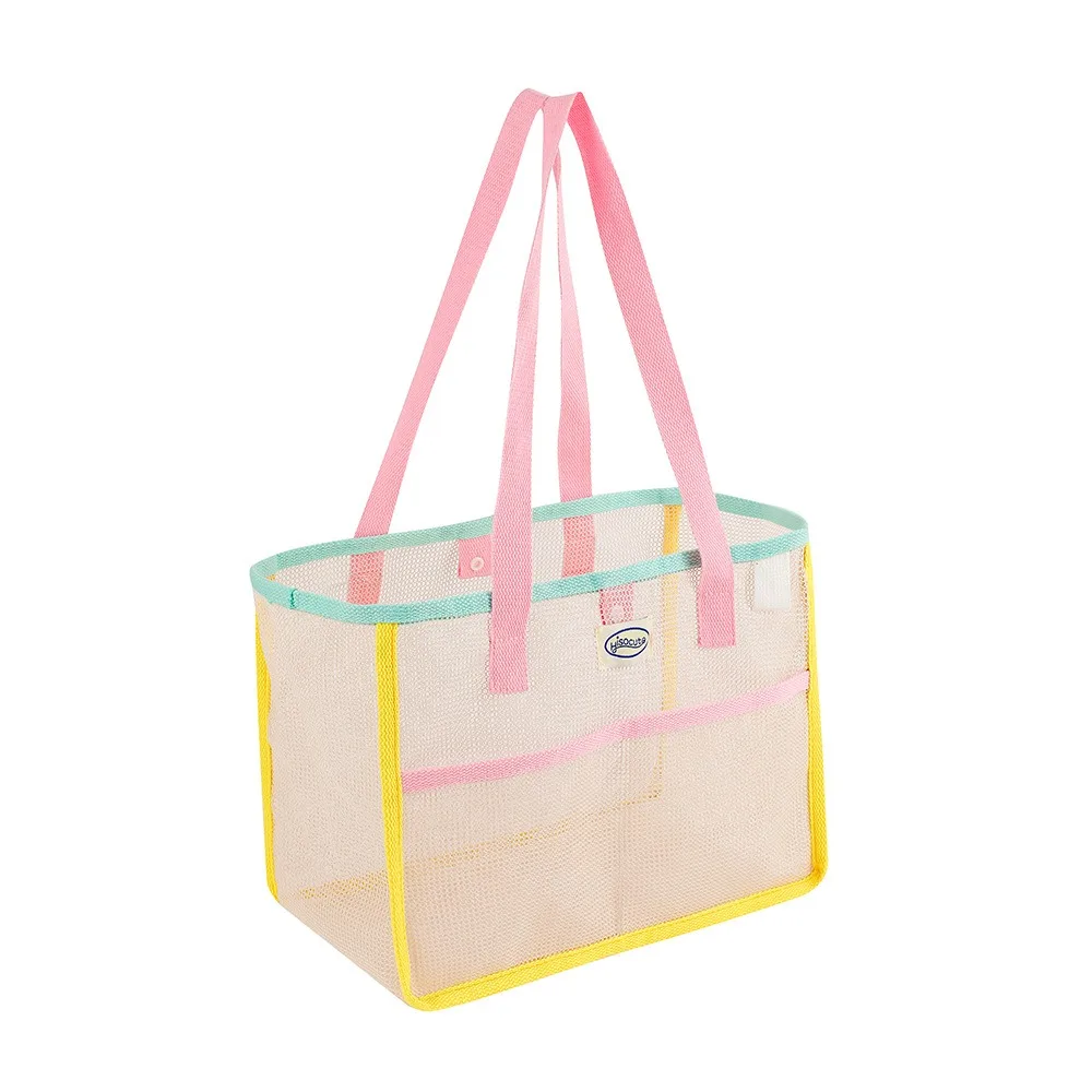 

Handbag Mesh Toiletry Bag Fresh Color Large Capacity Clothes Storage Bag Wash Bag Cosmetic Bag Hanging Shower Organizer Wash Bag