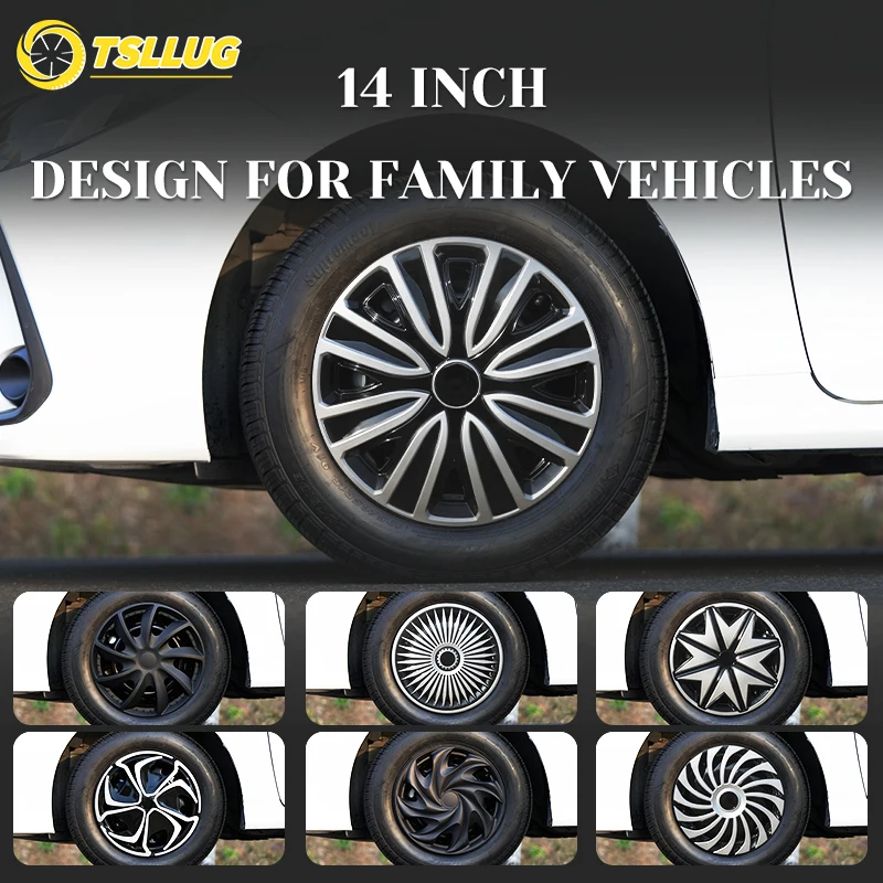 

4pcs Hubcaps suitable for cars with 14-inch iron wheels Hubcaps for Steel Wheels Full Rim Cover Fits Toyota Design for Volkswage
