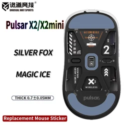 UnusualWaySports Mouse Skates Feet Pulsar X2H X2V2 MINI 4K Cambered Surface PTFE Anti Collapse Magic Ice Black Silver Fox