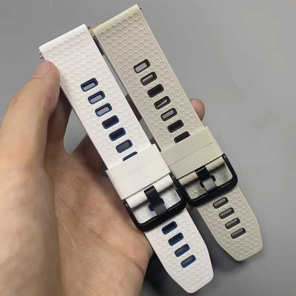 Tali Silikon 22Mm untuk Garmin Forerunner 570 47Mm 265 255 Musik Venu4 45Mm Gelang Pengganti Olahraga untuk AMAZFIT/Xiaomi Watch Band