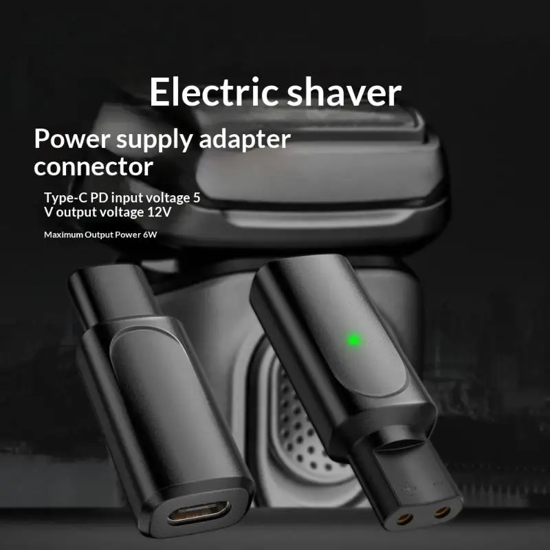New 1Pcs Charging Converter 12V Type-C Shaver Charger Adapter Fit For Braun Series 3 5 7 9 6 1 XT5 Electric Shaver Machine