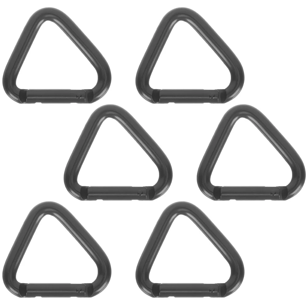 

6 Pcs Triangle Carabiner Clips Heavy Duty Hooks Climbing Rock Triangular Small Aluminum