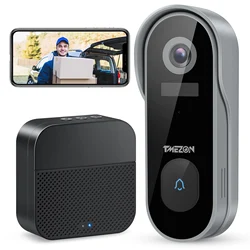 TMEZON-visiophone intelligent CloudEdge, sonnette vidéo Wifi 1080P, interphone vidéo IP intelligent tendance, alarme IR, caméra de sécurité sans fil