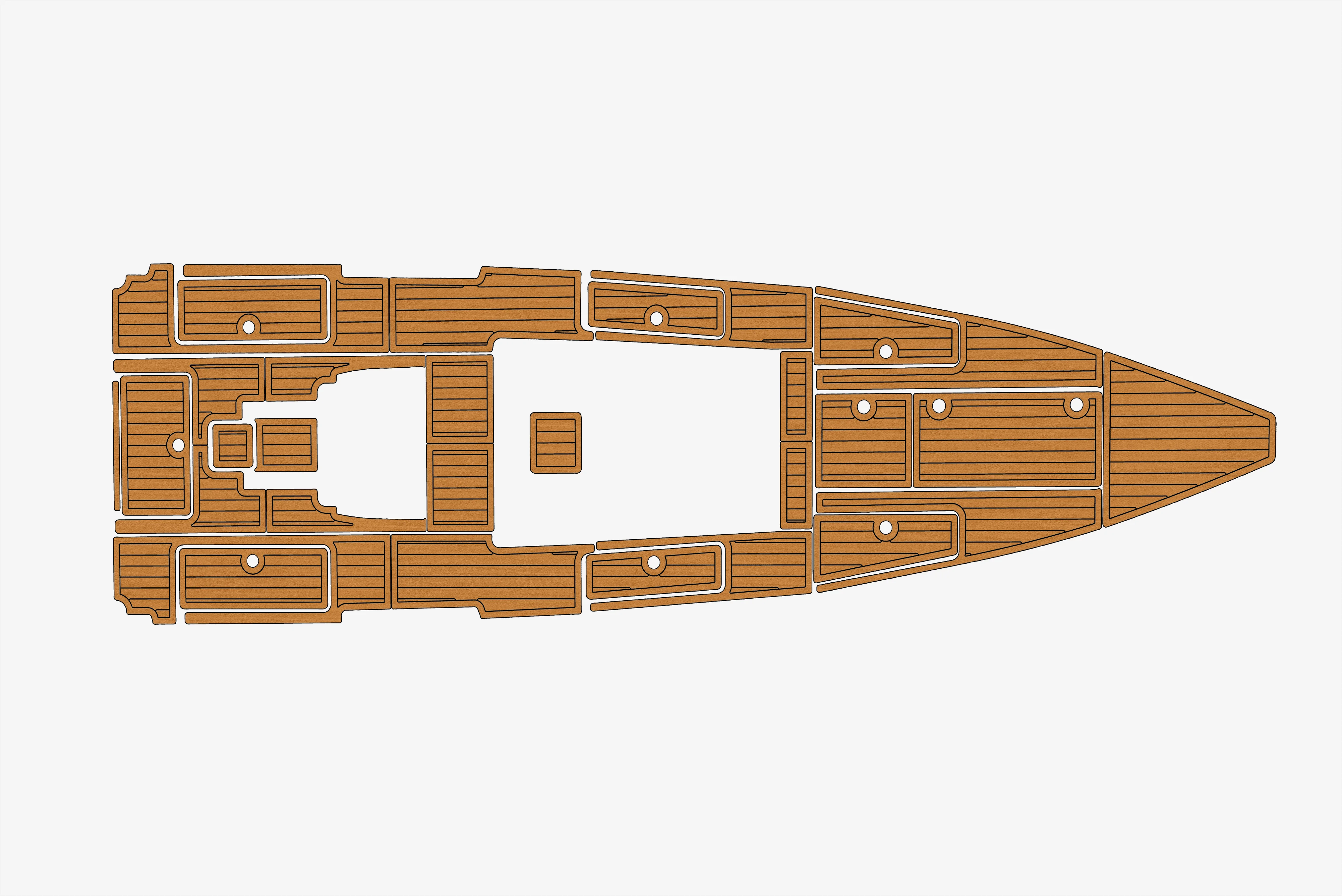 

2012 Blackwater 36 1/4 "6 мм пена EVA Нескользящий ПВХ Тиковый настил морской коврик пресс для водного ковра морской пола