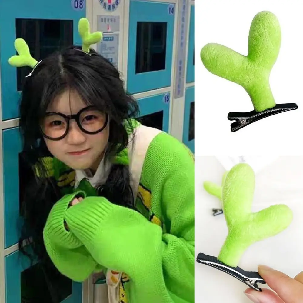 

New Hair Accessories Bean Sprout Hair Clips Green Color Headwear Hair Clips Cute Style Headband