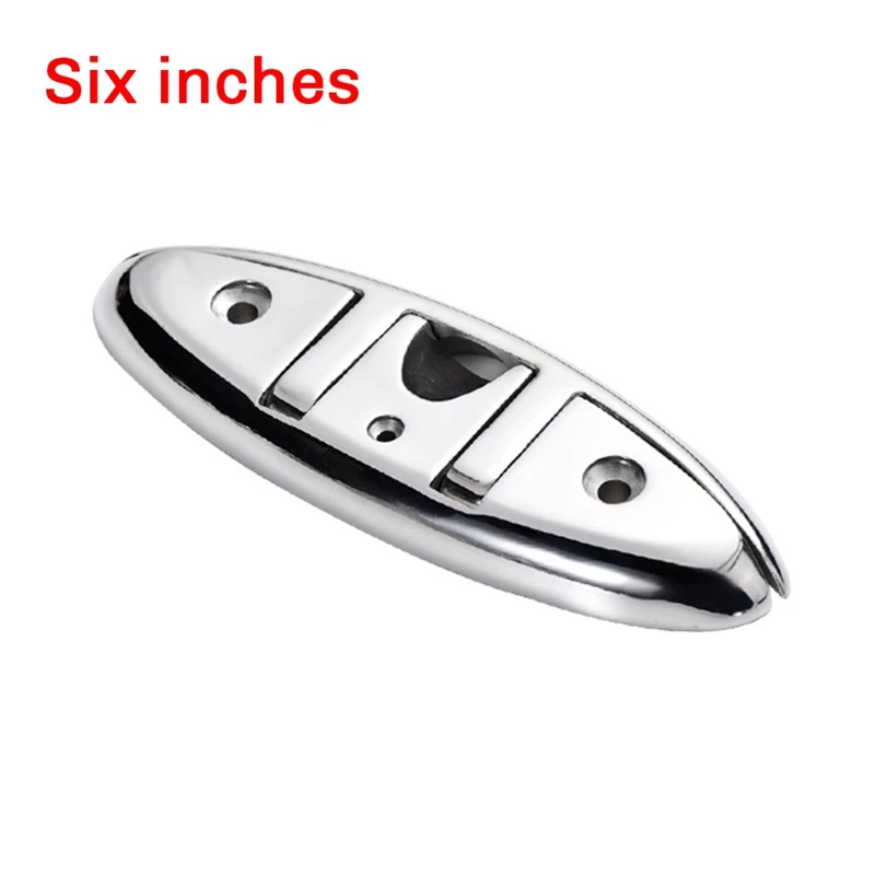 4PCS Stainless Steel Cleat Marine Foldable Boat Cleats Folding Deck Mooring Cleat Flush Mount Cleat Boat Yachts