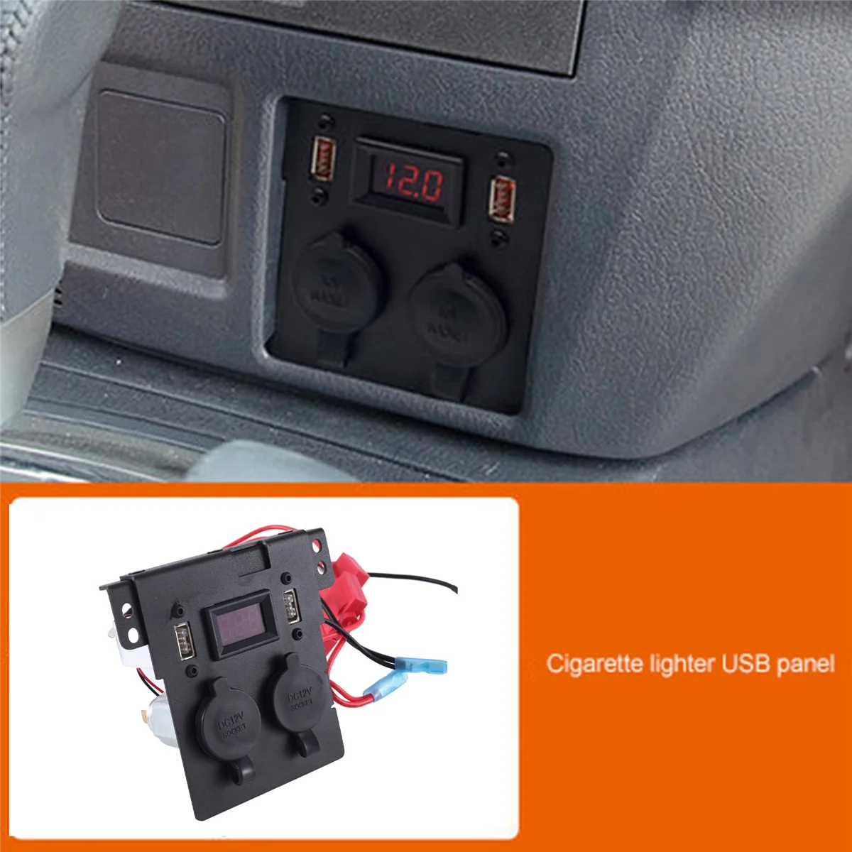 Car Cigarette Lighter QC3.0 Fast Charging Panel for Mitsubishi Pajero V97 V93 V87 Pajero USB Cigarette Lighter Panel