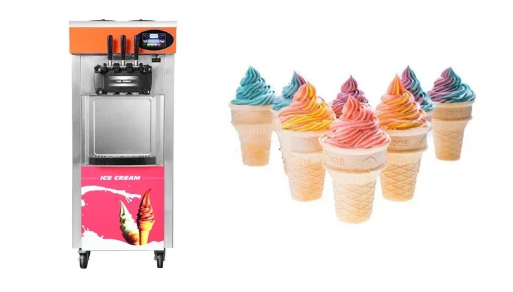 Popular commercial ice cream machine big capacity vending serve flavor frozen soft ice cream maker home machine