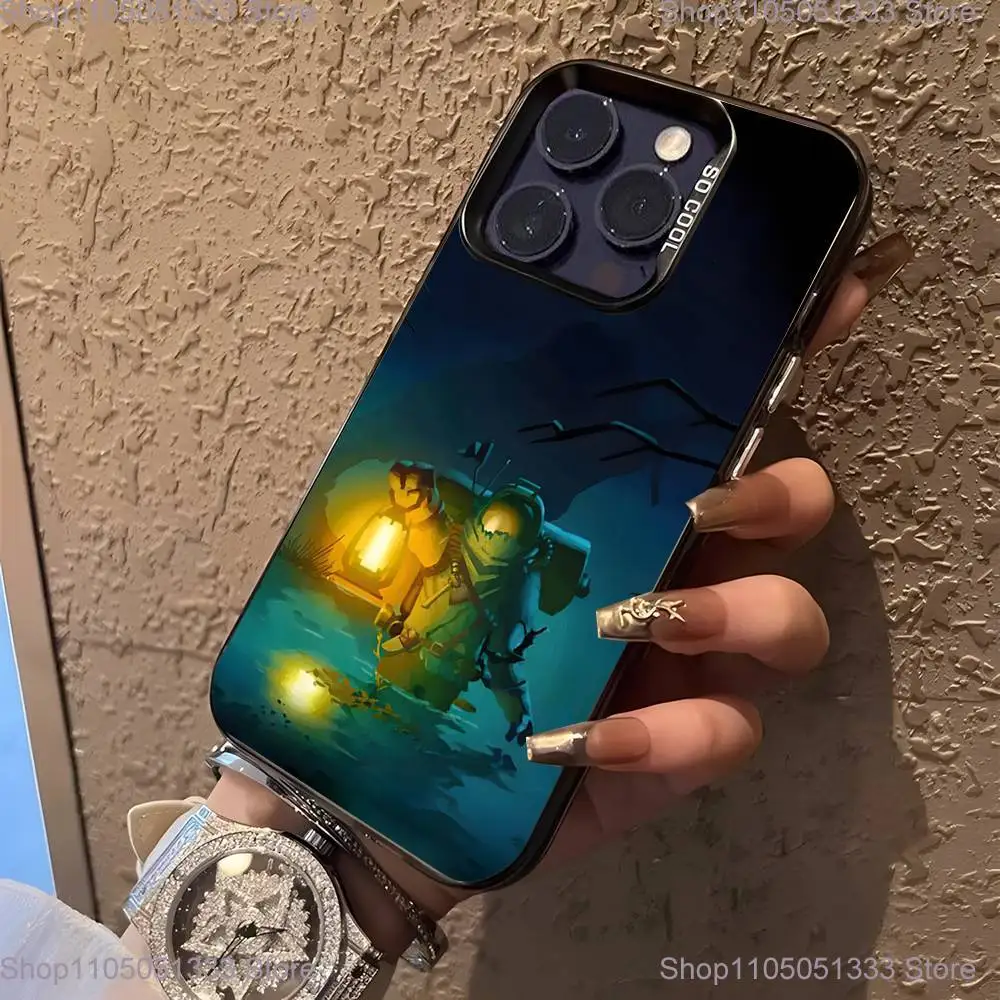 アウターワイルドゲームフォンケース iPhone 16,15,14,13,12,11,Pro,XS,Max,Plus,Mini,SE対応 ブラックキャンディマット 耐衝撃カバー