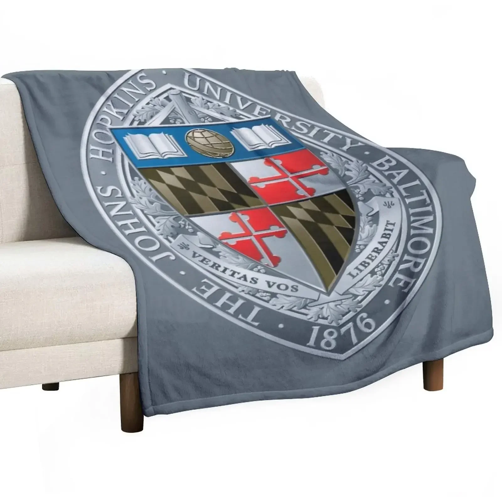 

Johns Hopkins University icon Throw Blanket Softest Bed covers Blankets