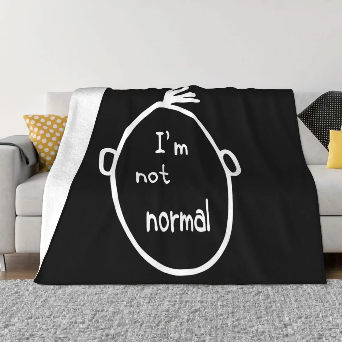 I Am Not Normal Nerd Geek Hipster Funny Cool Men Women Top Unisex 660 Natural Throw Blanket