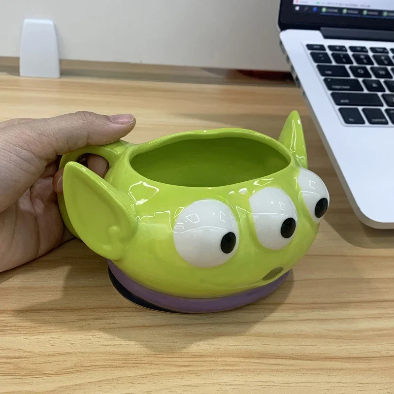 Disney Toy Story Alien Monster Anime Cartoon Figure Ceramic Creative Mug Coffee Water Cup Desktop Model Children Birthday Gifts