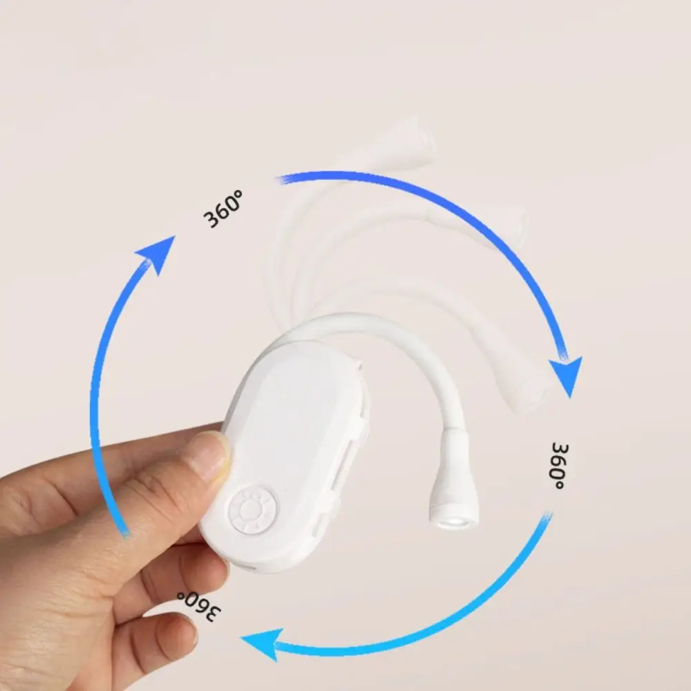 Eye Protection Rechargeable LED Book Light Dimmable Mini Size Reading Light 3 Color 360° Adjustable Clip Light Book Reading