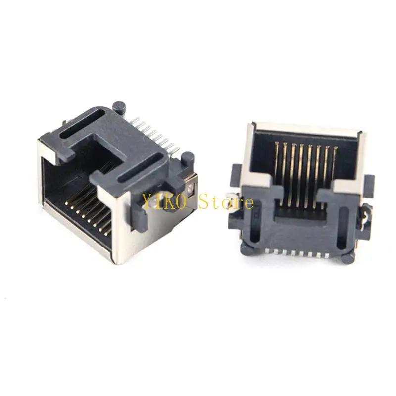 K32C Low Profile RJ45 Socket 10Pieces RJ45 Ethernet Jacks Socket Metal AntiEMI