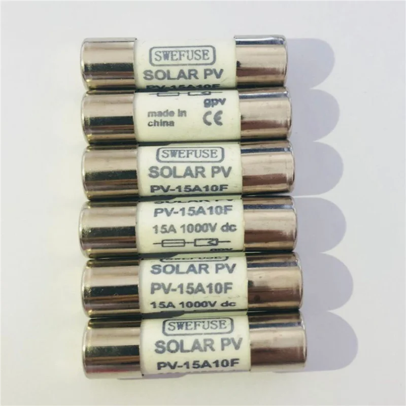 

B28C-40 Pcs 1000 VDC Fuse Solar PV Explosion-Proof Fuse Silver - 15A