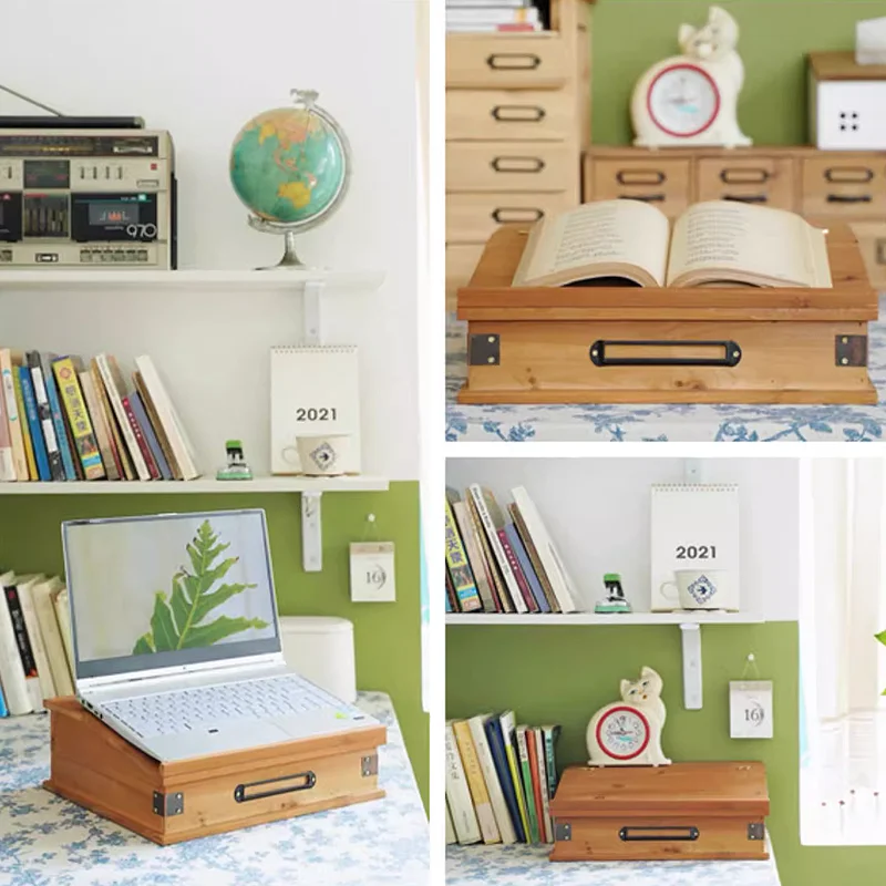 Handmade madeira primitiva Lap Desk, Slope Writing Box, Abeto original