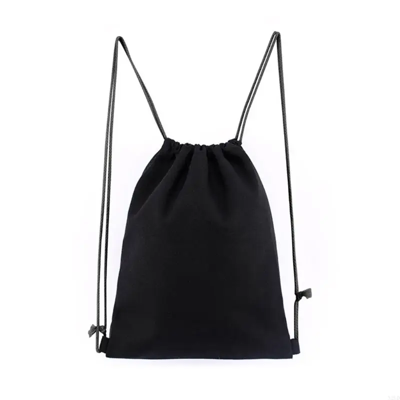 Cotton Canvas Draw String Rucksack Bag Fitnessstudio Sport String Rucksack Sackpack N2UD