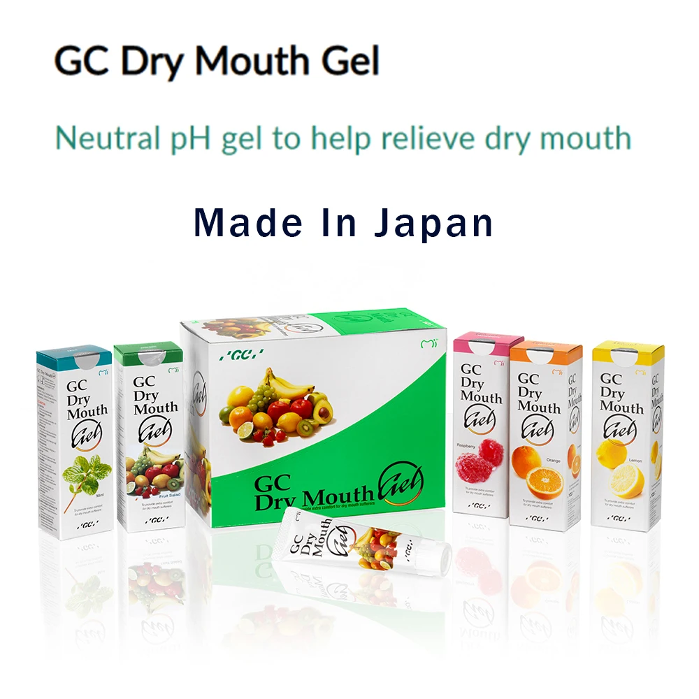 Dry Mouth Relief Gel Treatment Cream GC Mint Lemon Japan Made Throat Dental Teeth Oral Moisturizing Spray