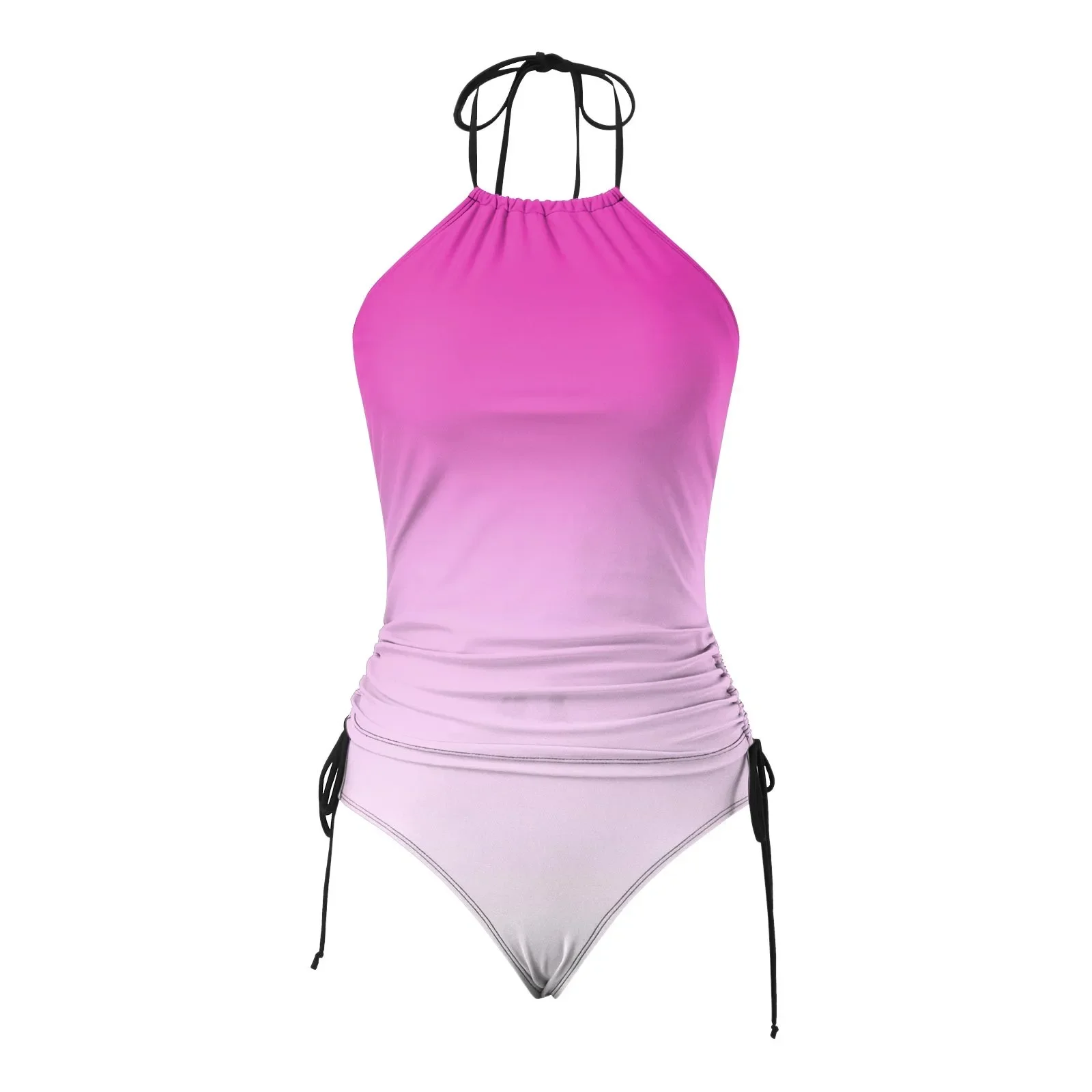 Tops de Bikini para mujer, traje de baño Tankini de 2 piezas, traje de baño Normal con espalda descubierta y estampado degradado, traje de baño para mujer de verano