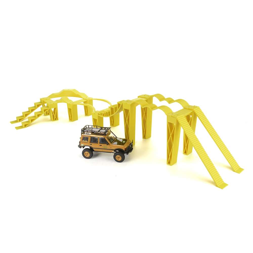 Combo de puente de obstáculos de escalada de simulación PYFORE para accesorios de oruga de coche modelo 1/24 1/18 RC