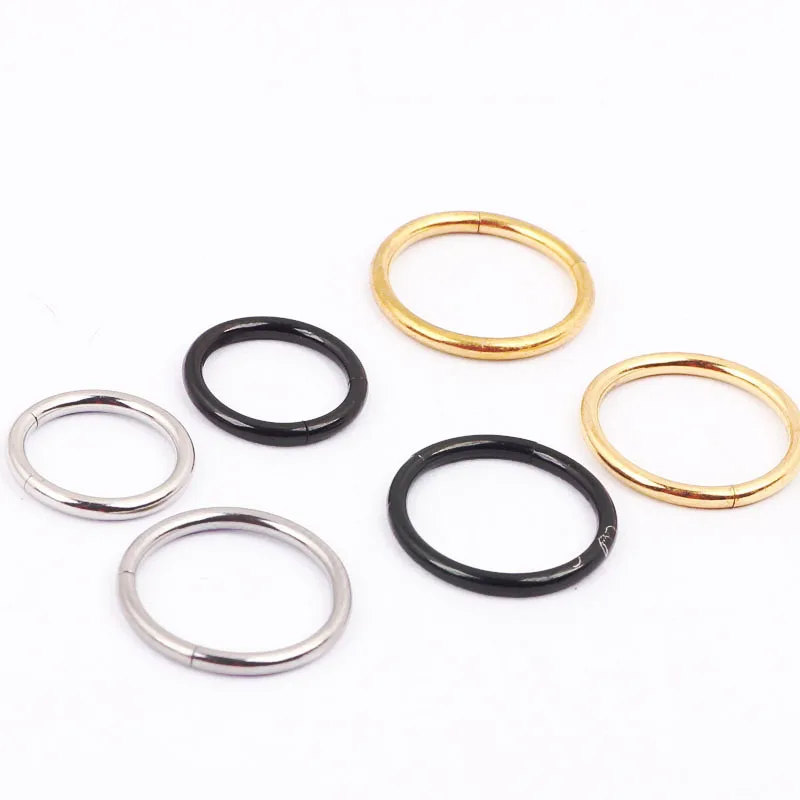 2Pcs Stainless steel fashion beauty nose ring Puncture titanium steel nose stud ring