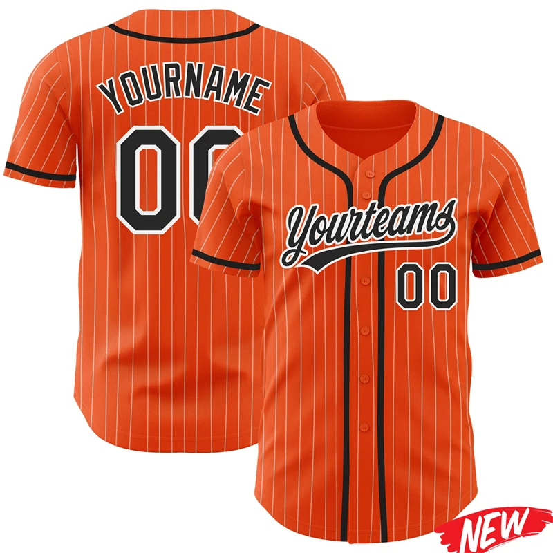 Multi Color Stripes Baseball Shirt For Men Custom Name Number Shirt Summer Button Short Sleeve Tops Classic Baseball Team Jersey