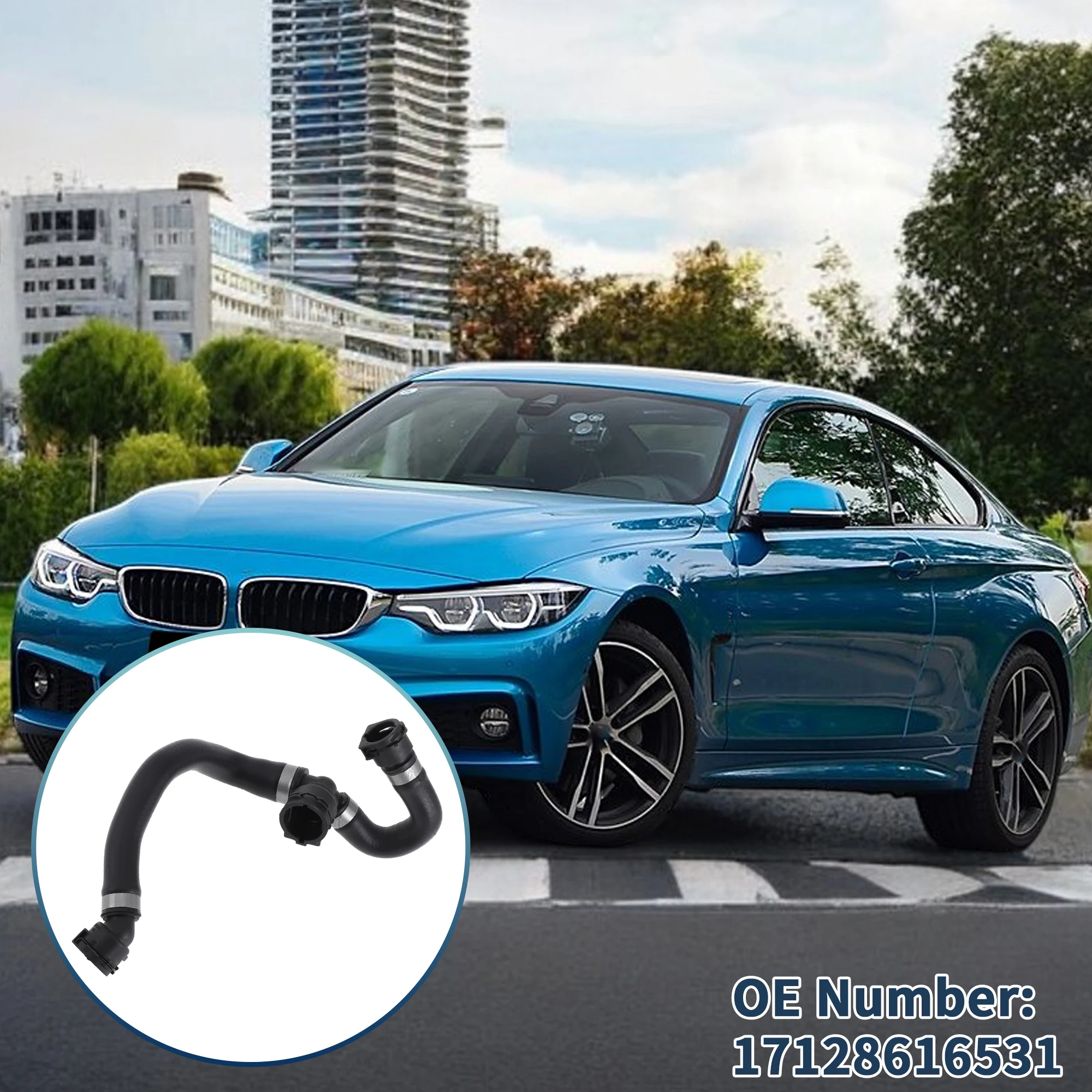 Mangueira de radiador X Autohaux para BMW 320i xDrive 2017-2018 para BMW 440i 17-20 No. 17128616531   Peças de reposição automotivas