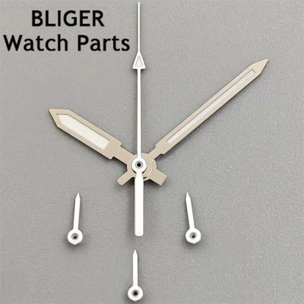 BLIGER Modified Watch Hand Accessories Multifunctional Timing Running Seconds 6 Hands Green Luminous Fit VK63 Quartz Movement