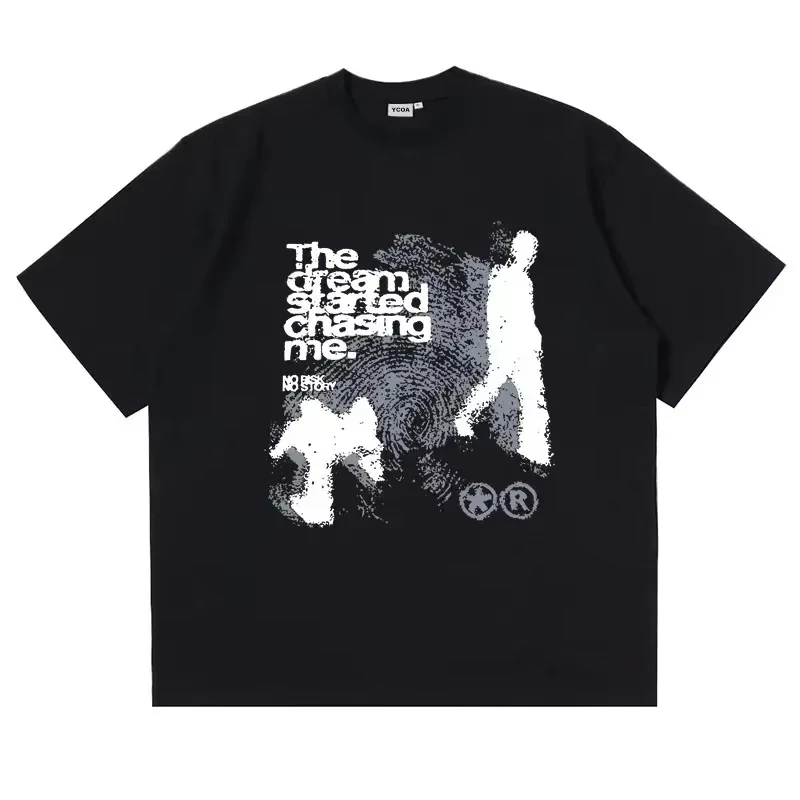 2026Vintage Distressed Silhouette Graphic Tee,Grunge Figure Quote Print Short Sleeve Shirt, Casual Loose T-shirt for Kids Adults