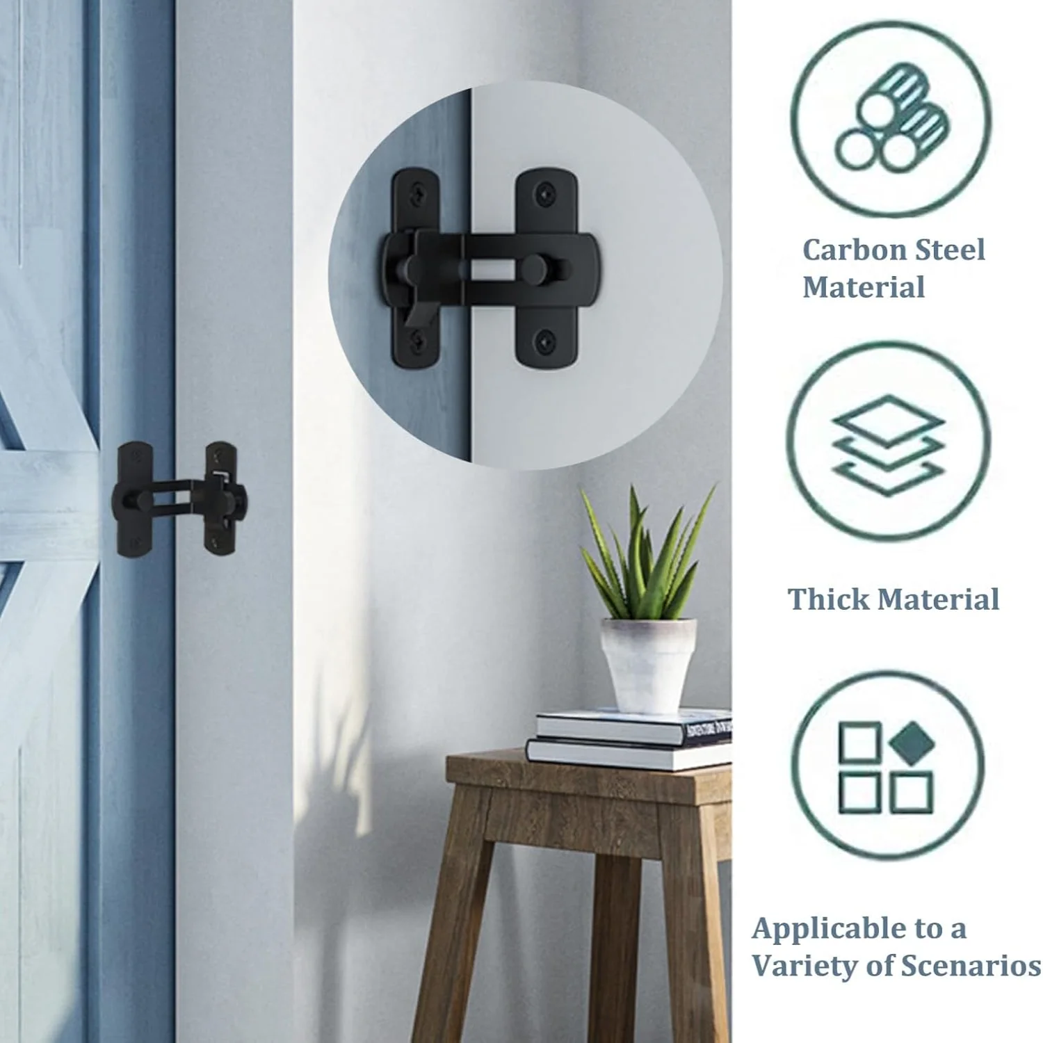 納屋ドアロック、90 右ステンレス鋼アングルドアラッチバックルドアと窓用