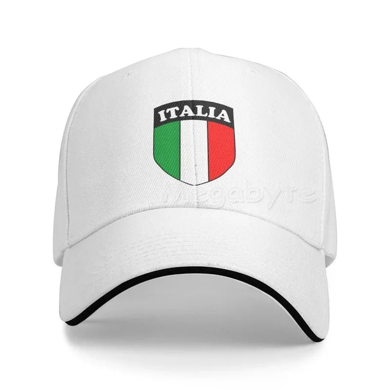 Italia Italië Italiaanse Vlag Sandwich Cap Unisex Verstelbare Baseball Cap Klassieke Wasbare Cowboy Hoeden Zonnehoed Outdoor Vizier Hoeden