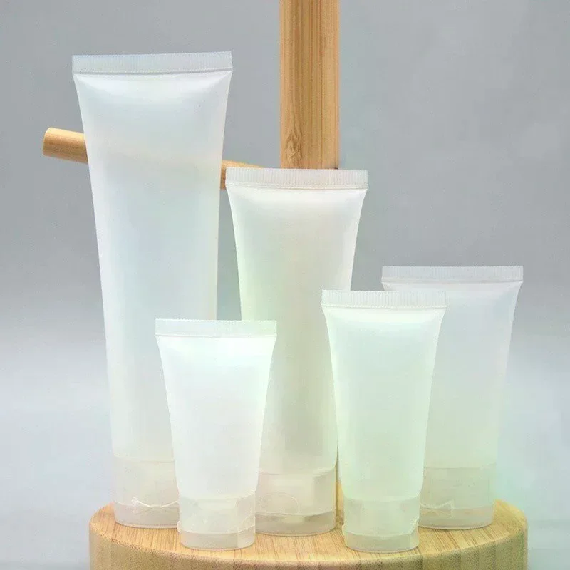 10Pcs 15ml-100ml Empty Squeeze Containers PE Lip Gloss Tubes Bottle Sample Bottle Refillable Lip Gloss Cream Tube DIY Container