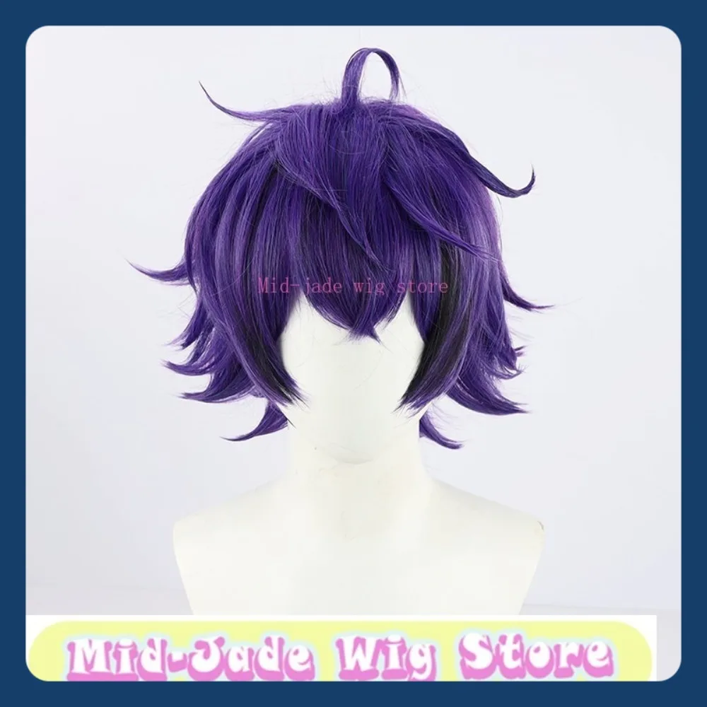 Parrucca Mid-jade StoreSeta Itsuya Parrucca Cosplay Gioco Anime Cosplay Viola Design rovesciato Puntelli per costumi da festa di Halloween