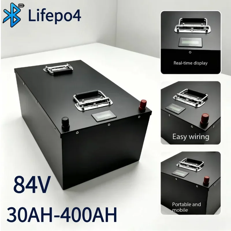 84V Grade A Lithium Iron Phosphate Power Storage Unit 60Ah‑200Ah Integrated Intelligent BMS Equipped With Supporting Charger Fit