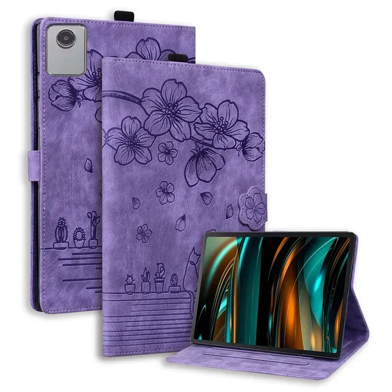 Coque For Funda Lenovo Xiaoxin Pad 2024 11'' tb330fu tb331fc Embossed Wallet Flip Stand Case Folio For Lenovo Tab M11 Case Cover