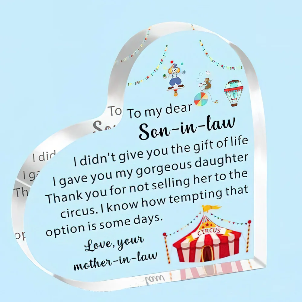 الاكريليك على شكل قلب الابن في القانون هدية عيد ميلاد هدية عيد الميلاد، عيد الشكر، هدايا السنة الجديدة ديكور غرفة المعيشة ديكور المنزل