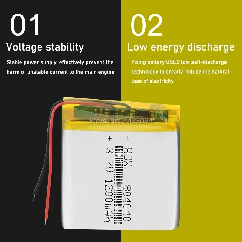 Rechargeable Li-ion Polymer Lithium Battery 3.7v Voltage 804040 1200mAh Li-Po Li-polymer Battery