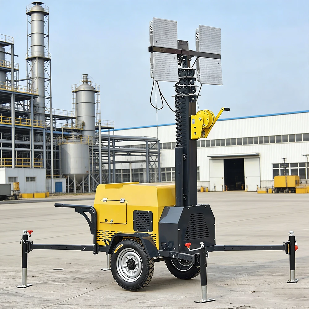 Light Tower for Airport Construction Wide Illumination Range High Stability Wind Resistant Large Area Outdoor Lighting Custom